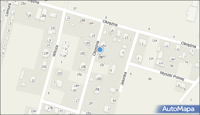 Lesznowola, Okrężna, 15B, mapa Lesznowola