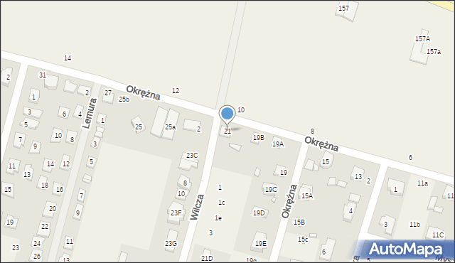 Lesznowola, Okrężna, 21, mapa Lesznowola