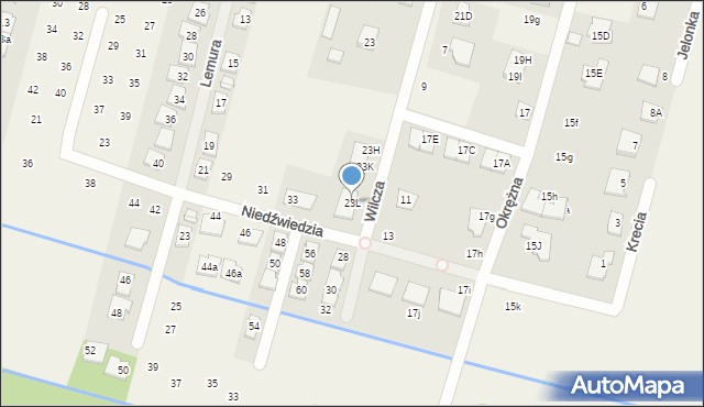 Lesznowola, Okrężna, 23L, mapa Lesznowola