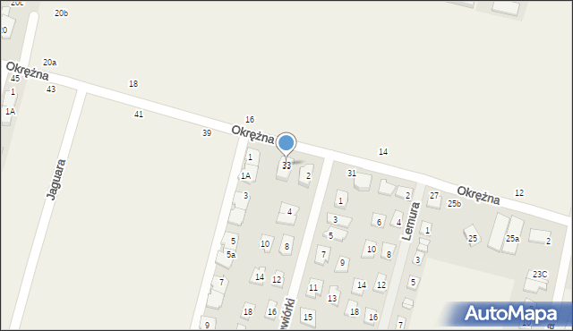 Lesznowola, Okrężna, 33, mapa Lesznowola