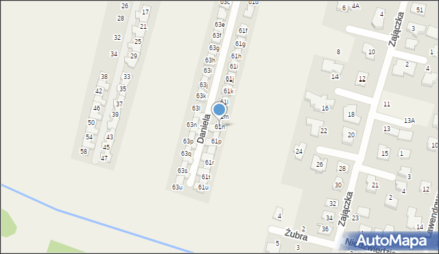 Lesznowola, Okrężna, 61n, mapa Lesznowola