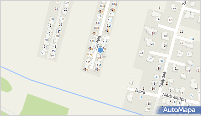 Lesznowola, Okrężna, 61r, mapa Lesznowola