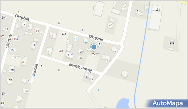 Lesznowola, Okrężna, 7a, mapa Lesznowola