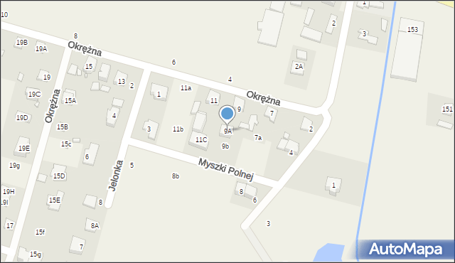 Lesznowola, Okrężna, 9A, mapa Lesznowola