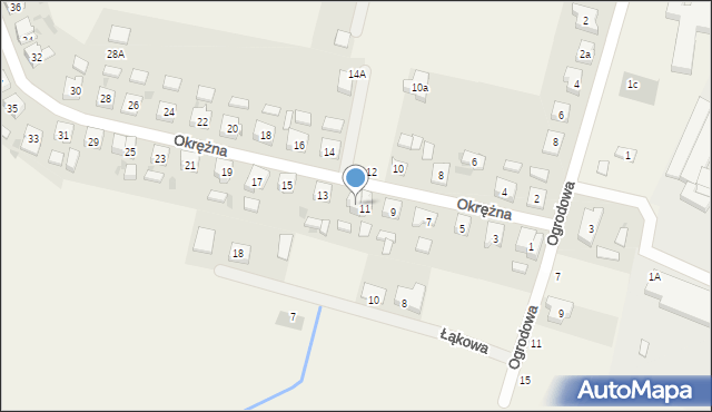 Lipno, Okrężna, 11a, mapa Lipno