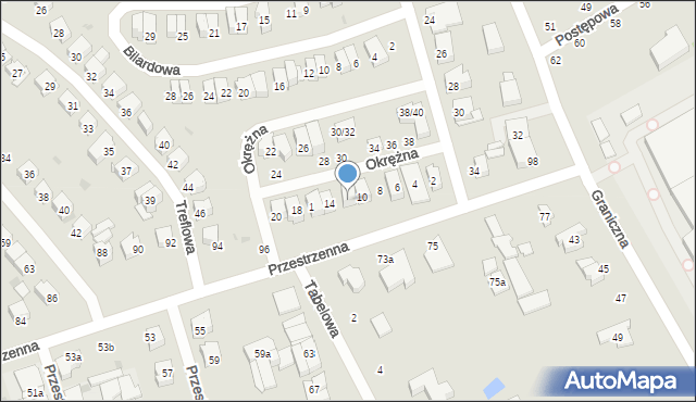 Łódź, Okrężna, 12, mapa Łodzi