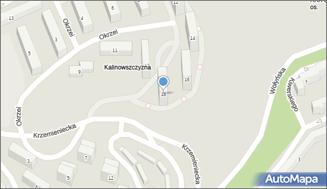 Lublin, Okrzei Stefana, 18, mapa Lublina