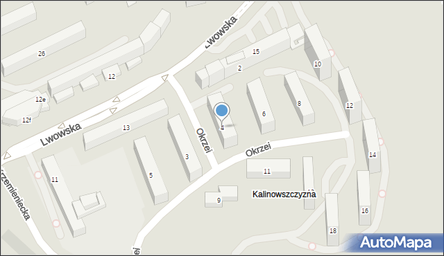 Lublin, Okrzei Stefana, 4, mapa Lublina