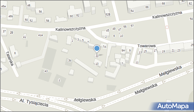 Lublin, Okólna, 11, mapa Lublina