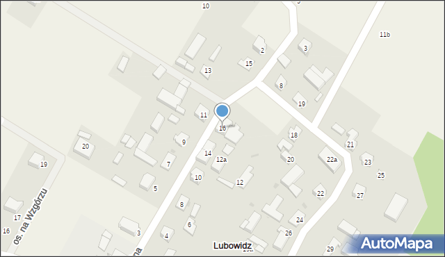 Lubowidz, Okrężna, 16, mapa Lubowidz