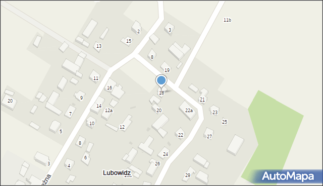 Lubowidz, Okrężna, 18, mapa Lubowidz