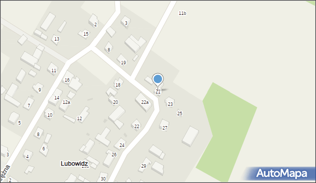 Lubowidz, Okrężna, 21, mapa Lubowidz