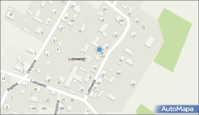 Lubowidz, Okrężna, 28, mapa Lubowidz