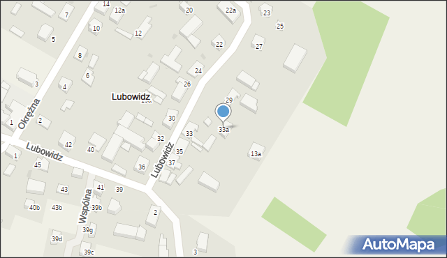 Lubowidz, Okrężna, 33a, mapa Lubowidz