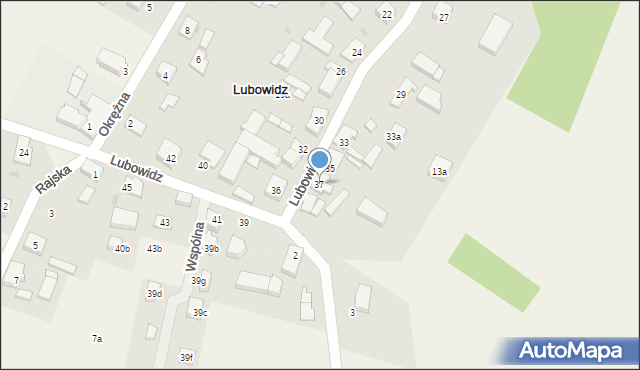 Lubowidz, Okrężna, 37, mapa Lubowidz