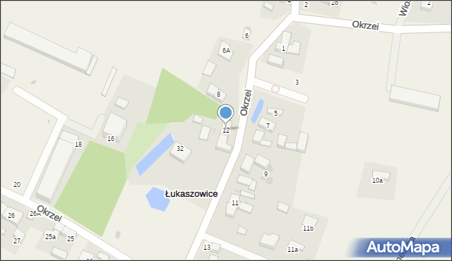 Łukaszowice, Okrzei Stefana, 12, mapa Łukaszowice