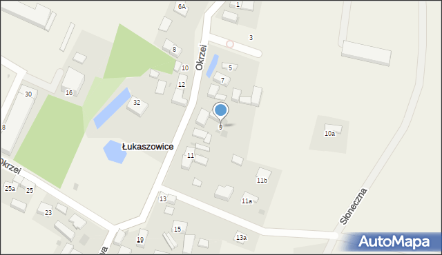 Łukaszowice, Okrzei Stefana, 9, mapa Łukaszowice