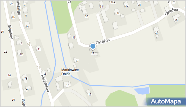 Marklowice, Okrężna, 29, mapa Marklowice