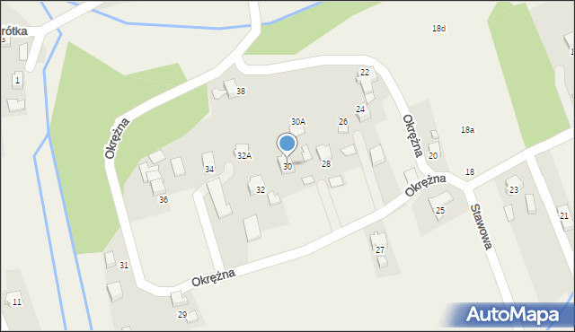 Marklowice, Okrężna, 30, mapa Marklowice