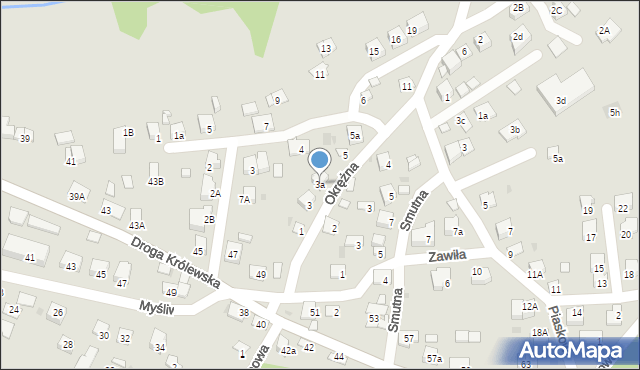 Niepołomice, Okrężna, 3a, mapa Niepołomice