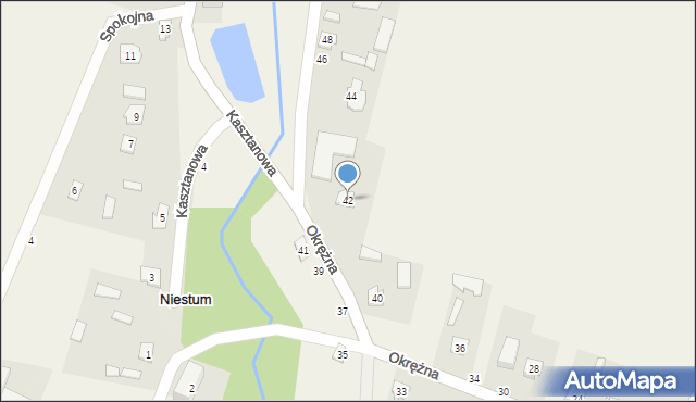 Niestum, Okrężna, 42, mapa Niestum