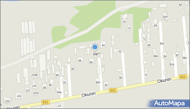 Nowy Dwór Mazowiecki, Okunin, 86B, mapa Nowy Dwór Mazowiecki