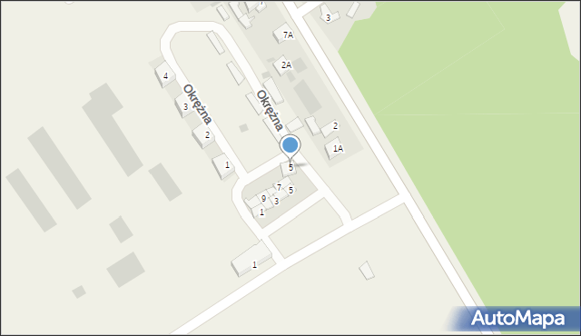 Nowy Modlin, Okrężna, 5, mapa Nowy Modlin
