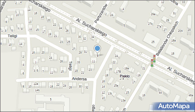 Nowy Sącz, Okulickiego Leopolda, gen., 9, mapa Nowego Sącza