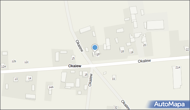 Okalew, Okalew, 17A, mapa Okalew