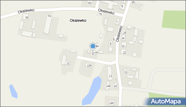 Okalewko, Okalewko, 11, mapa Okalewko