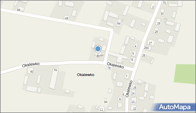 Okalewko, Okalewko, 63, mapa Okalewko