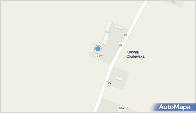 Okalewo, Okalewo, 93, mapa Okalewo