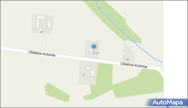 Okalina-Kolonia, Okalina-Kolonia, 17, mapa Okalina-Kolonia