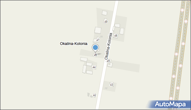 Okalina-Kolonia, Okalina-Kolonia, 46, mapa Okalina-Kolonia