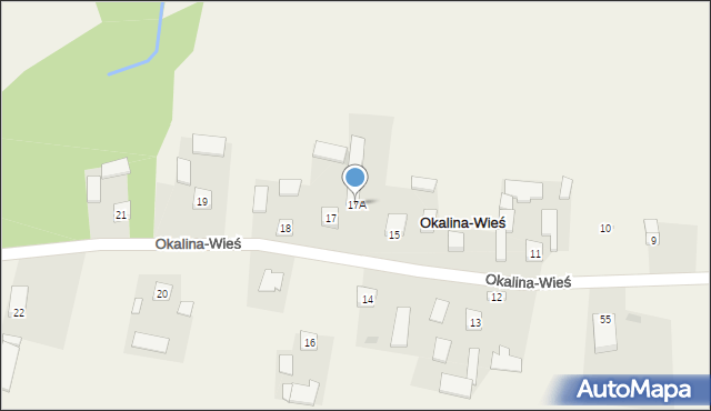 Okalina-Wieś, Okalina-Wieś, 17A, mapa Okalina-Wieś