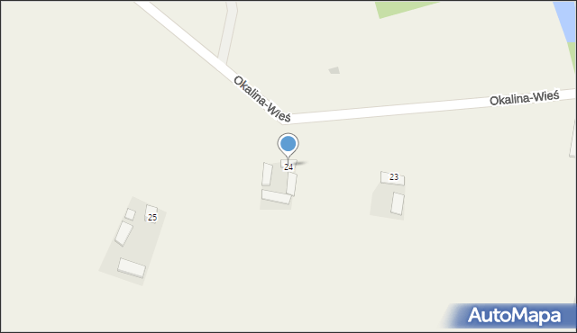 Okalina-Wieś, Okalina-Wieś, 24, mapa Okalina-Wieś