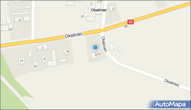 Okaliniec, Okaliniec, 4, mapa Okaliniec