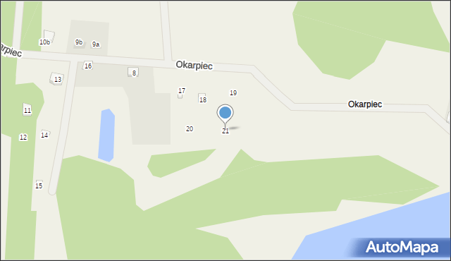 Okarpiec, Okarpiec, 21, mapa Okarpiec