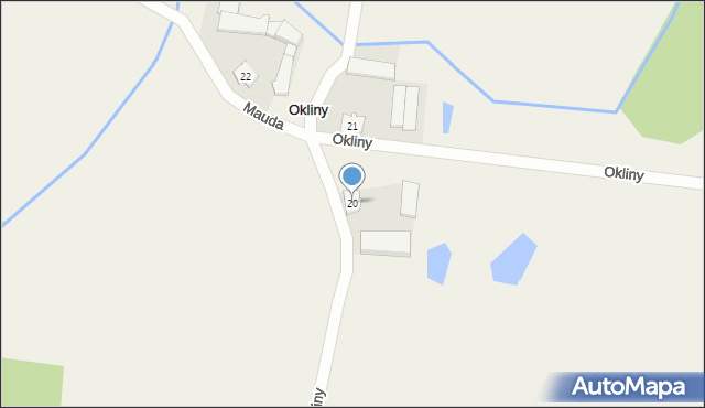 Okliny, Okliny, 20, mapa Okliny