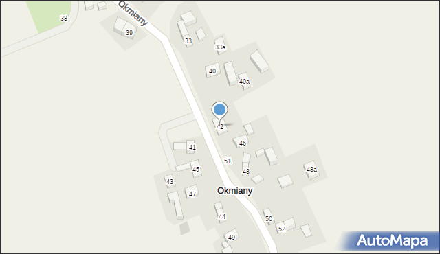 Okmiany, Okmiany, 42, mapa Okmiany