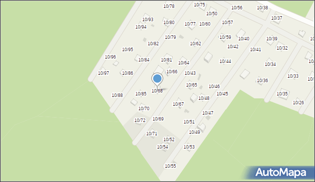 Okołowice, Okołowice, 10/68, mapa Okołowice