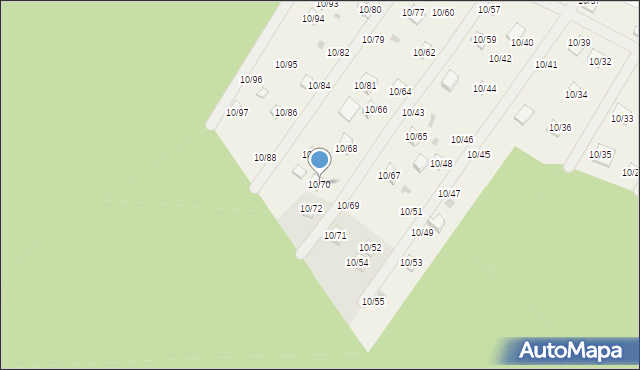 Okołowice, Okołowice, 10/70, mapa Okołowice