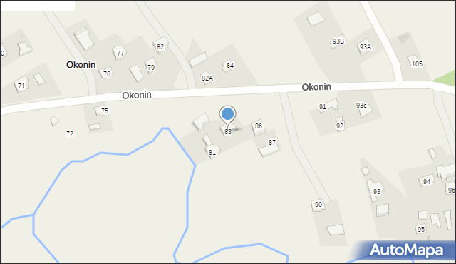 Okonin, Okonin, 83, mapa Okonin