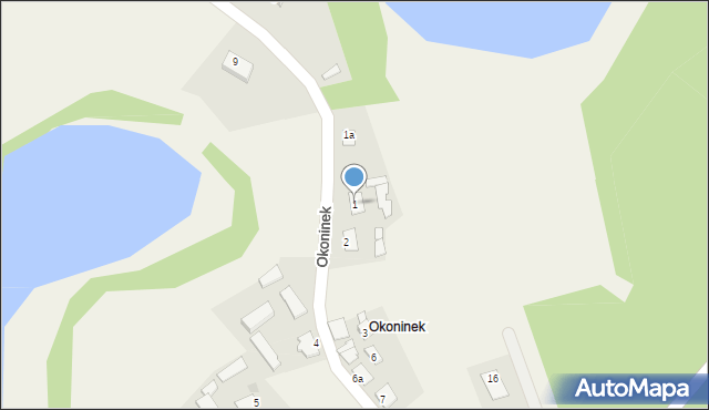 Okoninek, Okoninek, 1, mapa Okoninek