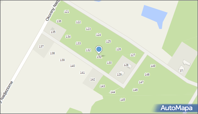 Okoniny Nadjeziorne, Okoniny Nadjeziorne, 131, mapa Okoniny Nadjeziorne