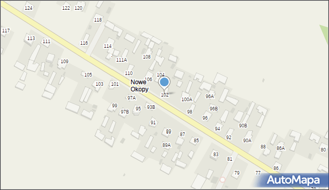 Okopy, Okopy, 102, mapa Okopy