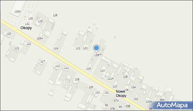 Okopy, Okopy, 118, mapa Okopy
