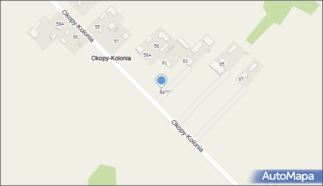 Okopy-Kolonia, Okopy-Kolonia, 64, mapa Okopy-Kolonia