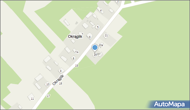 Okrąglik, Okrąglik, 20, mapa Okrąglik