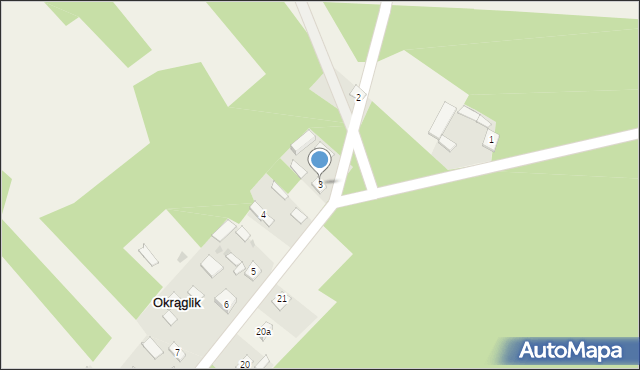 Okrąglik, Okrąglik, 3, mapa Okrąglik